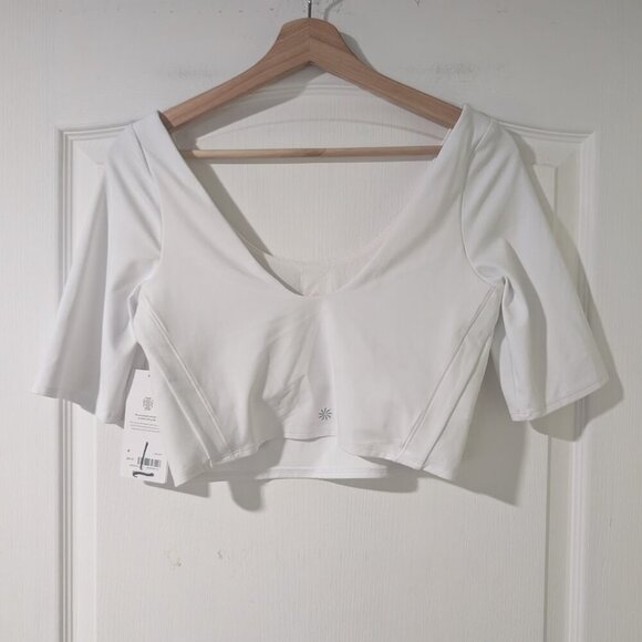 Athleta | Exhilarate Crop Tee In White (A-C cup) - Picture 5 of 12